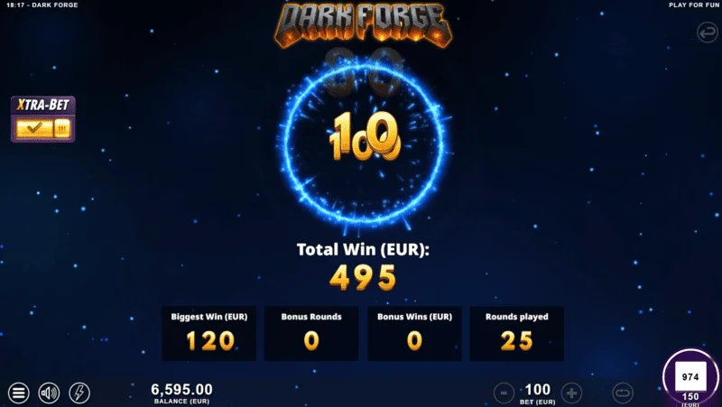 Dark Forge - bonusmodus Super Free Spins med en mørk palett